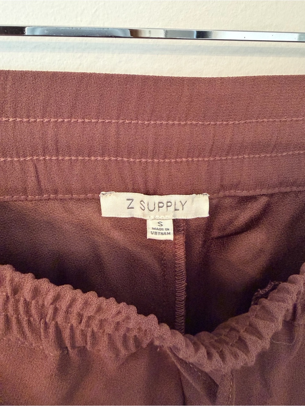 Z Supply Brown Saunder Track Pants with White Side Stripes - Picture 6 of 6